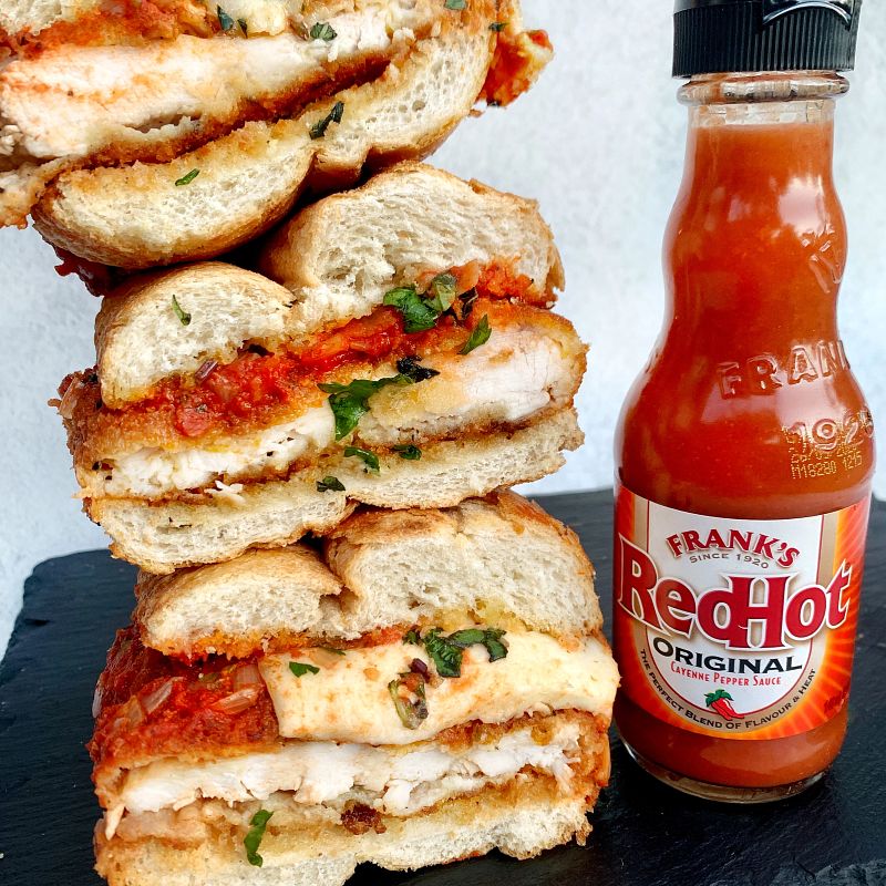 ThinkingFood247s Franks RedHot Spicy Chicken Parm ThinkingFood247s Franks RedHot Spicy Chicken Parm